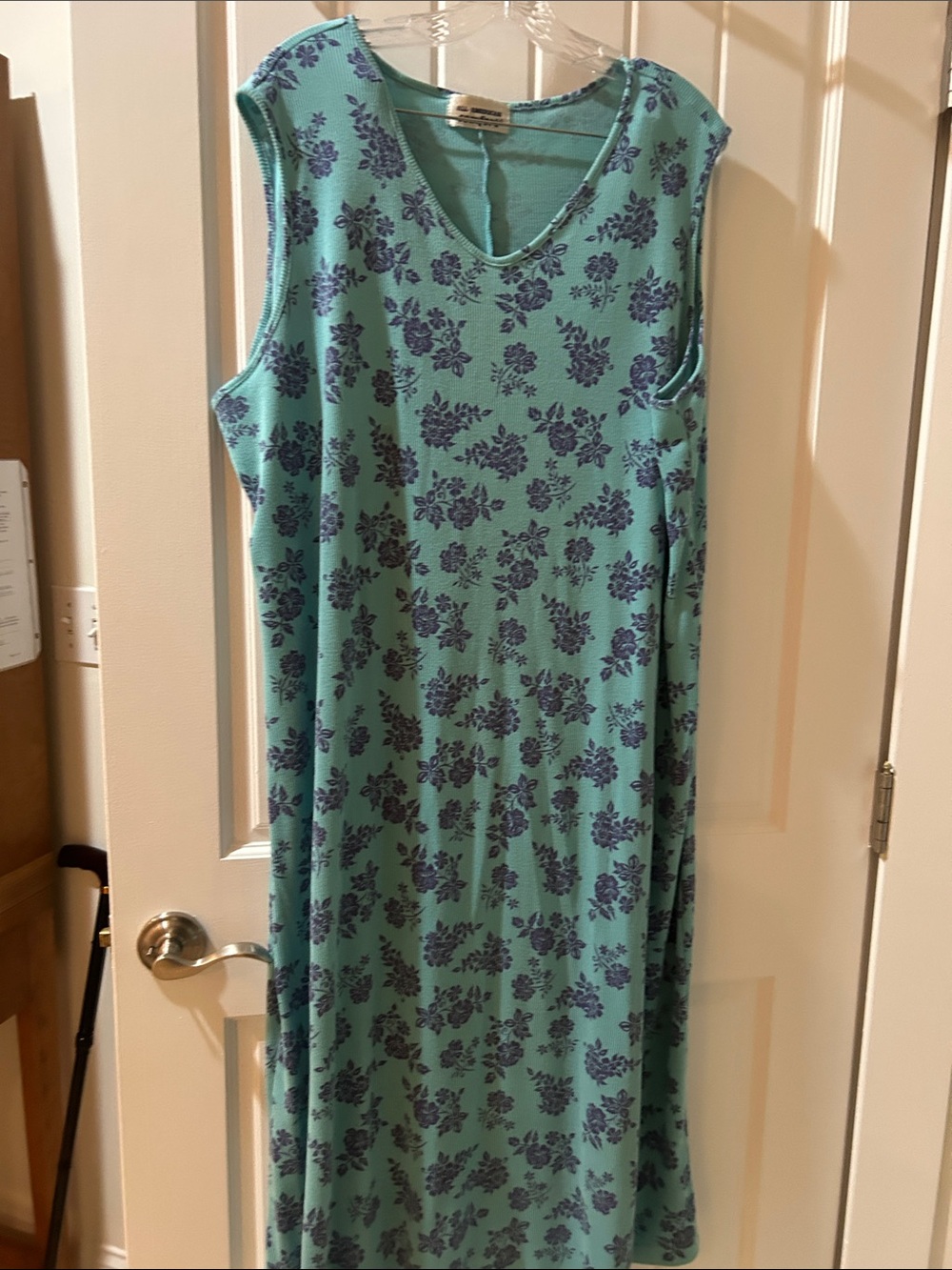 Sleeveless Floral Maxi Dress in Teal by